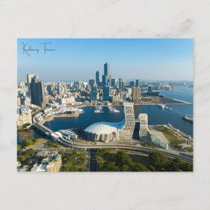 Reise im Vintage-Stil Kaohsiung Taiwan Asien Stadt Postkarte