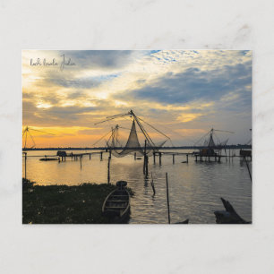 Reise im Vintage-Stil Kochi Kerala Indien Cochin S Postkarte