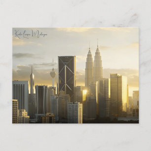 Reise im Vintage-Stil Kuala Lumpur Malaysia Wolken Postkarte