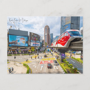 Reise im Vintage-Stil Kuala Lumpur Malaysia Wolken Postkarte