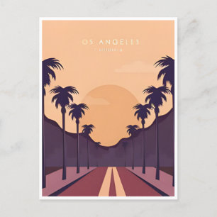 Reise im Vintage-Stil Los Angeles Kalifornien Amer Postkarte