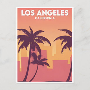 Reise im Vintage-Stil Los Angeles Kalifornien Amer Postkarte
