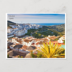 Reise im Vintage-Stil Málaga Spanien Alcazaba Stad Postkarte