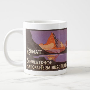 Reise im Vintage-Stil, Matterhorn in der Schweiz Jumbo-Tasse