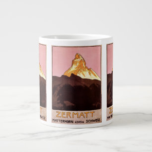 Reise im Vintage-Stil, Matterhorn, Schweiz Jumbo-Tasse