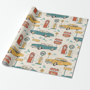 Reise im Vintage-Stil Muster (1) Geschenkpapier