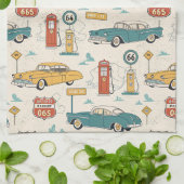 Reise im Vintage-Stil Muster (1) Geschirrtuch (Gefaltet)