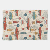 Reise im Vintage-Stil Muster (2) Geschirrtuch (Horizontal)