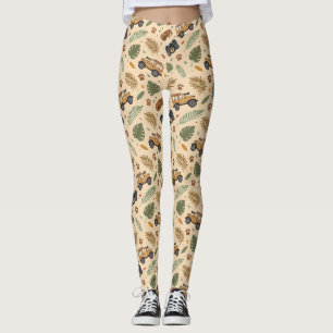 Reise im Vintage-Stil Muster (3) Leggings