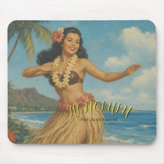 Reise im Vintage-Stil nach Hawaii Mousepad (Vorne)