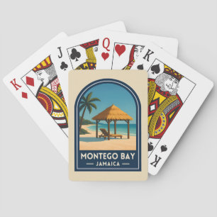Reise im Vintage-Stil nach Montego Bay Jamaika Str Spielkarten