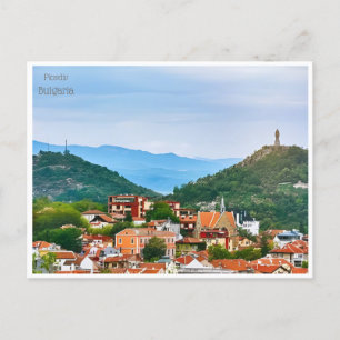 Reise im Vintage-Stil Plowdiw Bulgarien STADT Bulg Postkarte