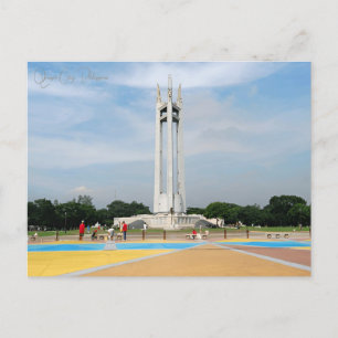 Reise im Vintage-Stil Quezon City Philippinen Stad Postkarte