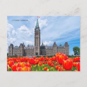 Reise im Vintage-Stil, retro, Ottawa, Kanada, Aqua Postkarte