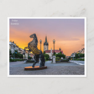Reise im Vintage-Stil Retro Prešov Slowakei Slovaq Postkarte