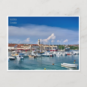 Reise im Vintage-Stil Rijeka Kroatien Kostrena Opa Postkarte