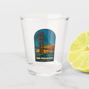 Reise im Vintage-Stil San Francisco Golden Gate Br Schnapsglas