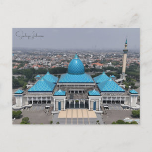 Reise im Vintage-Stil Surabaya Indonesien Asien St Postkarte