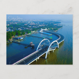 Reise im Vintage-Stil Surabaya Indonesien Asien St Postkarte