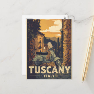 Reise im Vintage-Stil Toskana Italien Retro-Panora Postkarte
