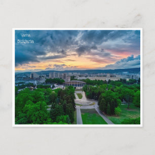 Reise im Vintage-Stil Varna Bulgarien CITY Bulgari Postkarte