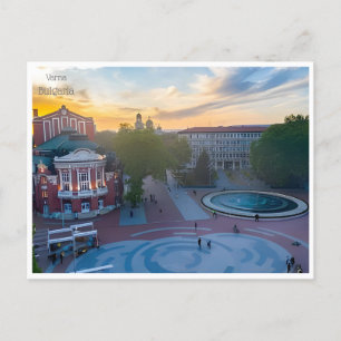 Reise im Vintage-Stil Varna Bulgarien STADT Bulgar Postkarte