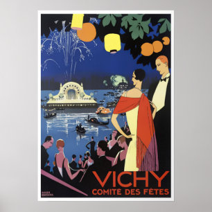 Reise im Vintage-Stil - Vichy - Frankreich Poster