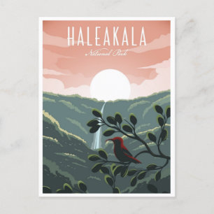 Reise im Vintage-Stil zum Haleakala Nationalpark a Postkarte