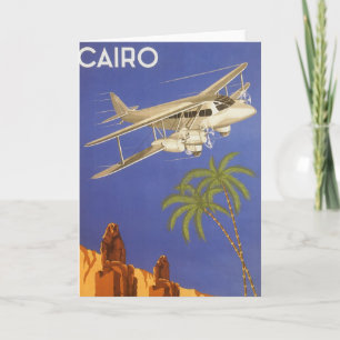 Reise in alter Zeit nach Kairo, Ägypten, Doppeldec Karte