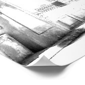 Reise in B/W-Poster Poster (Ecke)