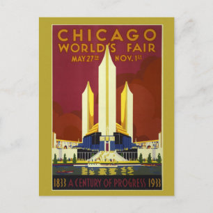 Reise in das alte Chicago Postkarte