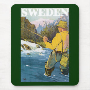 Reise in das alte Schweden, Fischer beim Sportfisc Mousepad
