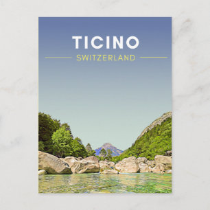 Reise in das alte Tessin Schweiz Postkarte