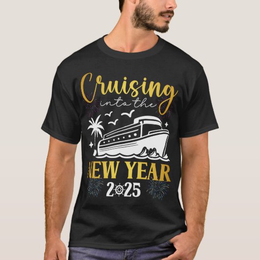 Reise in das neue Jahr 2025 T-Shirt (Vorderseite)