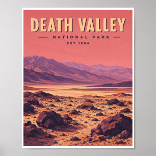Reise in den Death Valley National Park im Vintage Poster