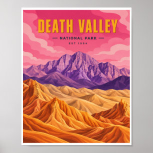 Reise in den Death Valley National Park im Vintage Poster