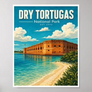 Reise in den Dry Tortugas National Park im Vintage Poster