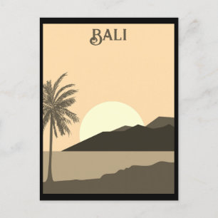 Reise in den tropischen Strand von Bali Indonesien Postkarte