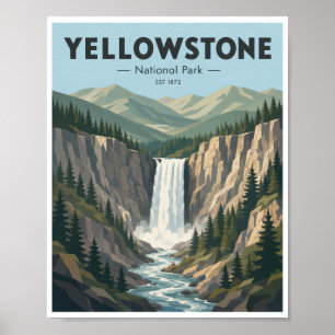 Reise in den Yellowstone-Nationalpark im Vintage-S Poster