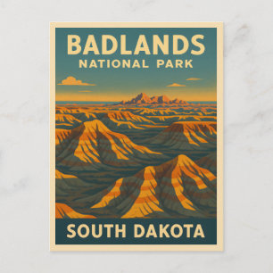 Reise in die Badlands Nationalpark South Dakota im Postkarte