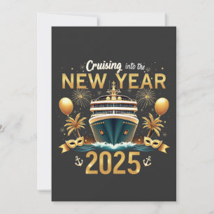 Reise in die Silvesterfamilie 2025 Crew Feiertagskarte