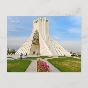 Reise in die Stadt Teheran im Vintage-Stil, Iran, Postkarte
