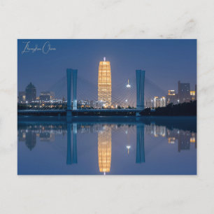 Reise in die Stadt Zhengzhou China im Vintage-Stil Postkarte