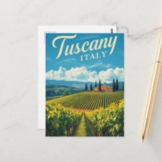 Reise in die Toskana Italien Retro-Landschaft Postkarte