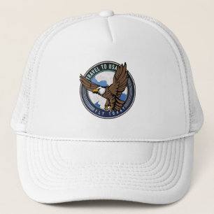 Reise in die USA Fly today Logo Truckerkappe