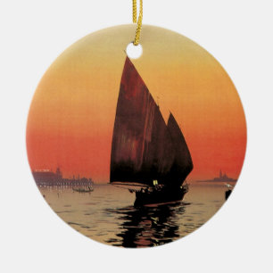 Reise in die Vergangenheit, Boote im Excelsior Pal Keramik Ornament