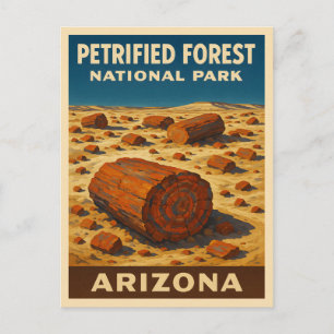 Reise in die Vergangenheit Petrified Forest Nation Postkarte