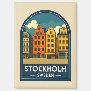 Reise in die Vergangenheit Stockholm Schweden Alts Magnet