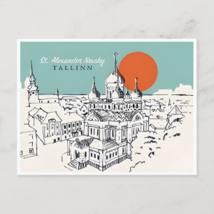 Reise in die Vergangenheit Tallinn Estland Estonie Postkarte