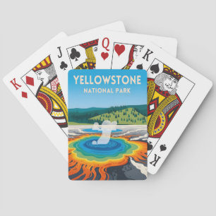Reise in die Vergangenheit: Yellowstone-Nationalpa Spielkarten